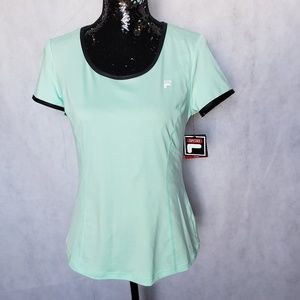 NWT Fila Sport Shirt Cross Back Short Sleeve Top